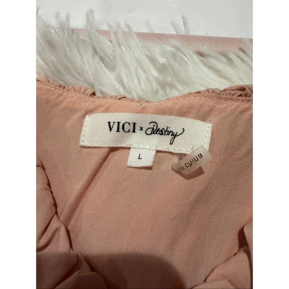 Vici Tru Tiered Ruffle Maxi Dress in Light Peach Large - Picture 7 of 9